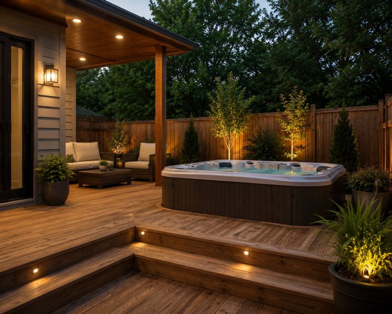Hot Tub Deck Construction in Boston, MA